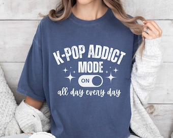 Camiseta de colores cómodos para adictos al K-Pop: regalo para fans coreanos