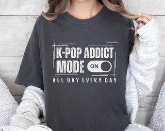 Camiseta de colores cómodos para adictos al K-Pop: regalo para fanáticos de la música coreana
