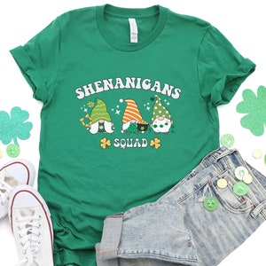 Shenanigans Squad St Patricks Day Shirt: Lucky Gnomes Tee