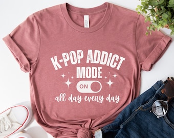 Maglietta K-Pop Addict: maglietta per fan della musica coreana