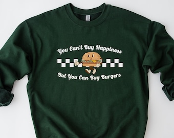Sudadera con gráfico de hamburguesa divertida: regalo para amantes de la comida