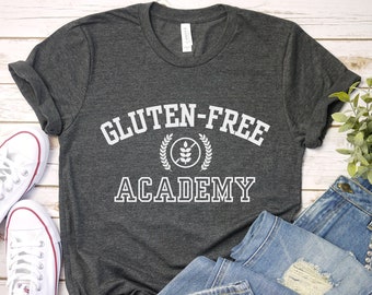 Camiseta divertida de la Academia Sin Gluten: Concientización sobre la enfermedad celíaca