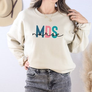 MDS Nurse Sweatshirt: Unisex Cotton-Blend Crew Neck