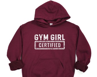 Funny Gym Girl Certified Hoodie: Cotton-Poly Blend