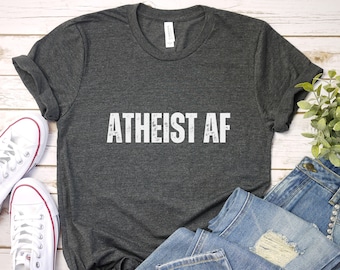 Atheist AF T-Shirt: Lustiges Anti-Religions-T-Shirt