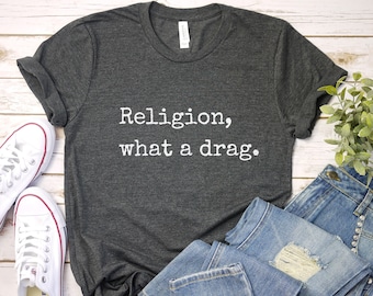 Lustiges Atheisten-T-Shirt: Anti-Religions-Grafik-T-Shirt