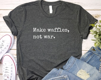 Camiseta de Waffles: regalo gastronómico, camiseta gráfica divertida