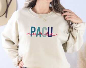 PACU Nurse Sweatshirt: Unisex Cotton-Blend Crewneck
