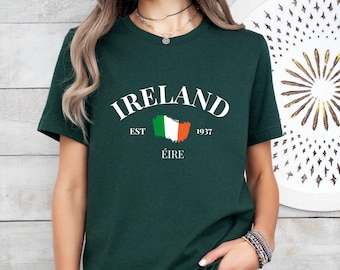アイルランドTシャツ：アイルランド国旗グラフィックTシャツ