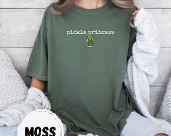 Pickle Princess Comfort Colors Shirt: Funny Foodie Tee