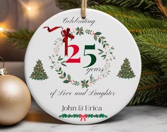 パーソナライズされたクリスマス記念日、クリスマス結婚祝い、家族の記念日、家族の贈り物、クリスマスツリーの飾り、初めてのクリスマス、新居