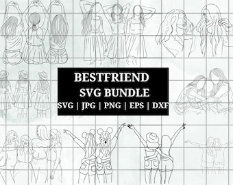 Best Friends SVG Bundle | Besties SVG | Friendship Day SVG | Friends forever Svg | Female friendship Svg | bff Svg | Friendship Clipart
