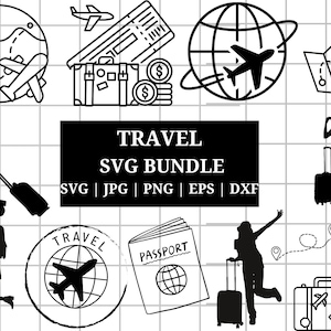 Reizen Svg bundel, grappige reizen svg, reizende svg, reizen clipart, Svg-bestanden voor cricut, vakantie svg, silhouet
