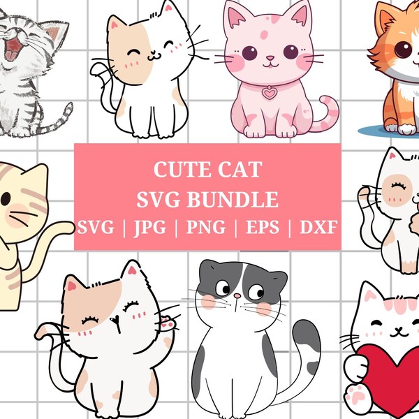 Cute Cat SVG | Curious Kitten Clipart | Cat Svg | Cat Clipart | Peeking face animal vector | Cute Cat Svg Cut Files for Cricut | Png Dxf Eps