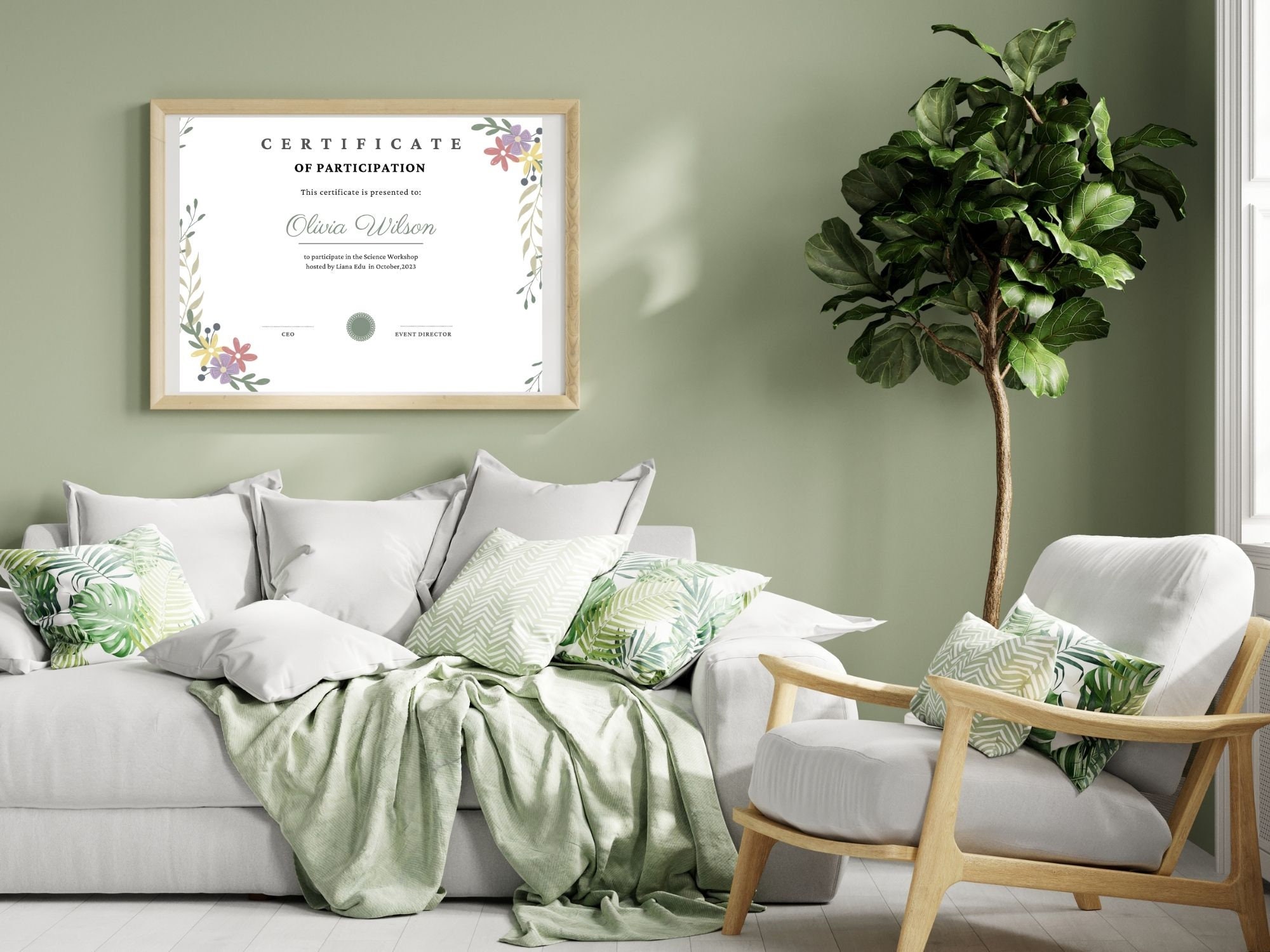 Certificate of Participation Template, Editable Participation ...