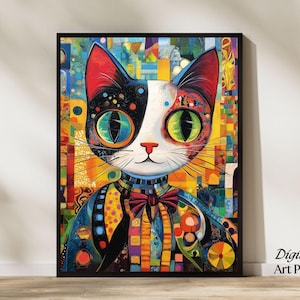 Spanish Meowsterpiece – AI-Generated Pop Art Digital Print, Printable Wall Art for Home Decor, Instant Download