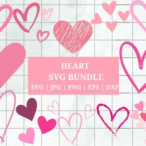 Herz-Svg-Bundle, Herz-Svg, Handgezeichnetes Herz-Svg, Offenes Herz-Svg, Gekritzel-Herz-Svg, Skizze-Herz-Svg, Liebes-Svg, Valentinstag-Svg, Cricut, Png, Dxf