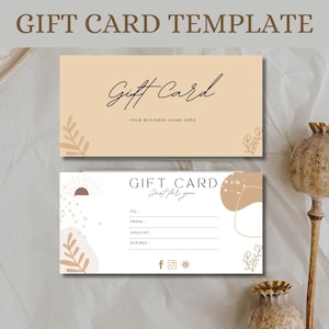 Editable Gift Certificate Template,Gift Certificate Template,Modern Gift Certificate,Editable Gift Card,Instant Download, Gift Voucher