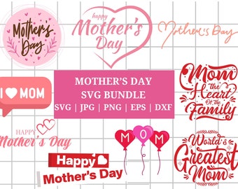 Pacote de arquivos SVG para mães, SVG para o Dia das Mães, SVG de mãe, SVG de vida de mãe, SVG de mãe de menina, SVG de mamãe, SVG de mãe engraçada, SVG de frases de mãe, SVG PNG de mamãe abençoada