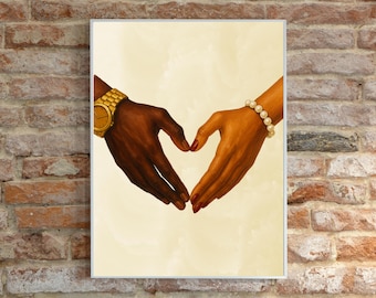 Heart Hands Print: Love & Unity Wall Art (Digital Download)