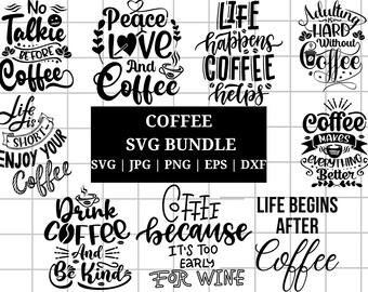 Coffee svg bundle, sarcastic quote bundle, coffee sticker, funny svg files, mug svg bundle, caffeine, coffee sayings png, tumbler wrap