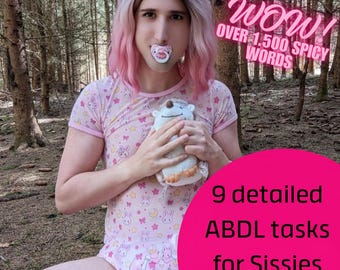 9 detailed Sissy ABDL Tasks | 1500+ Words of Exciting Baby Instructions for Sissies | ABDL, Sissy Baby, Humiliation, Diaper