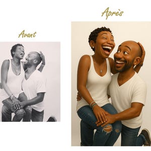Custom Pixar-Style Portrait from Your Photo | Gift for Couple, Family, Pet | Pixar Digital Art