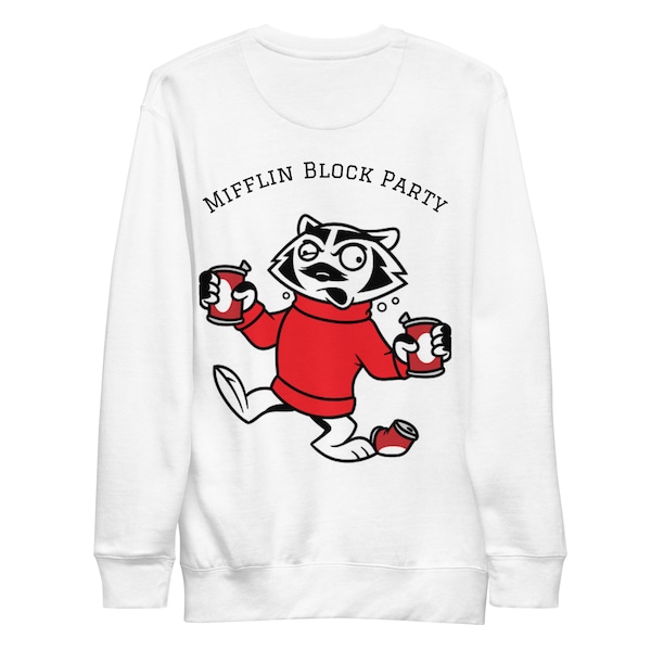 University of Wisconsin Drunken Bucky the Badger, Mifflin Block Party Sweater/Crewneck