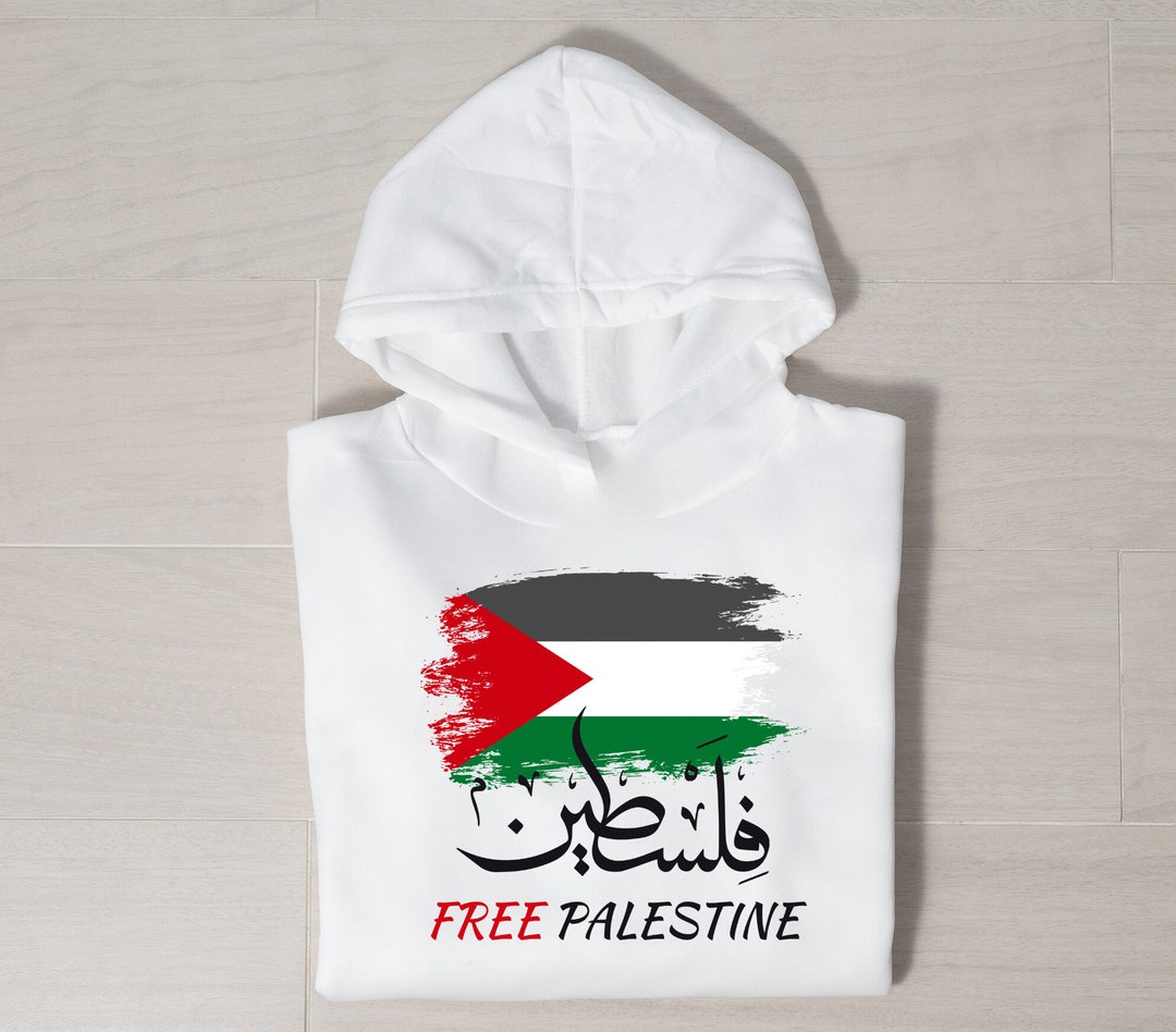 free palestine in arabic hoodie