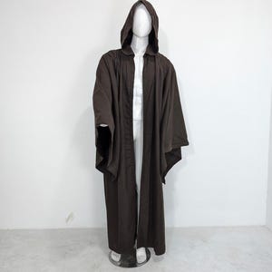 Jedi Robe for Men, Hooded Jedi Cloak, Brown Sci Fi Jedi Outfit, Cosplay Wizard Robe, Halloween Costume Cloak, Custom Made Jedi Robe
