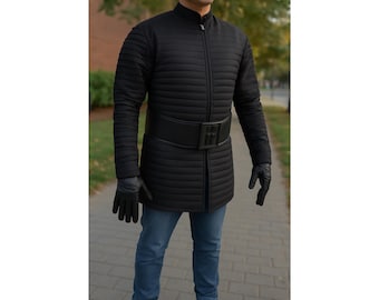 Kylo Ren Shirt, Black Quilted Cosplay Top, Sith Lord Costume Tunic, Villain Outfit Jacket, Custom Made Kylo Ren Costume Shirt