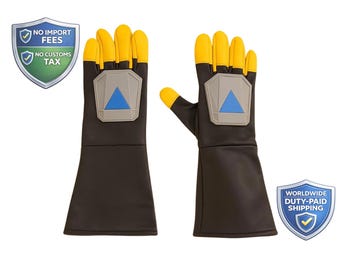 Guantes de cuero para cosplay de Din Djarin, el mandaloriano / Guanteletes de cazarrecompensas con placas de armadura impresas en 3D / Accesorio para disfraz de Guerrero Estelar