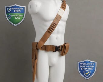 Mandalorian Din Djarin Leder Cosplay Gürtel | Kopfgeldjäger Rüstung Zubehör | Star Wars Kostüm-Gürtel für Herren