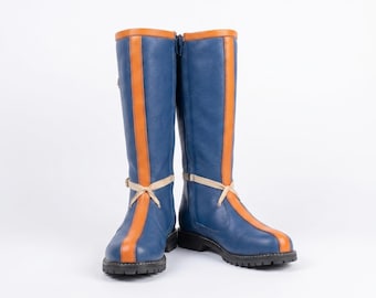 Anime Kämpfer Cosplay Stiefel | Handgemachte Martial Arts Schuhe | Comic Convention Krieger Schuhe