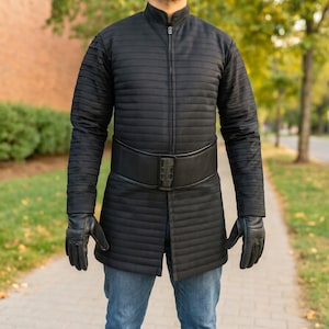 Kylo Ren Cosplay-kostym: Tunika, konstläderhandskar och bältesset