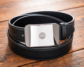 Imperial Officer Belt – Black Leather Sci-Fi Costume Accessory with Silver Buckle for Cosplay