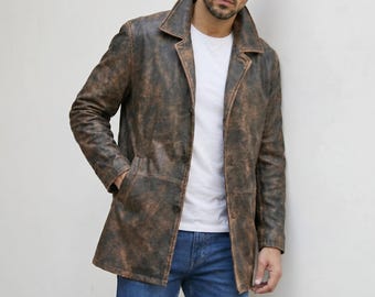 Dean Winchester inspirierte Lammfell-Lederjacke | Supernatural Trenchcoat