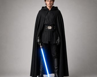 Luke Skywalker Jedi Knight Cosplay – Return of the Jedi Cotton Tunic, Robe, Leather Boots