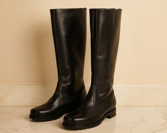 Han Solo Story Schuhe Schwarze Leder Cosplay Stiefel | Galaktischer Pilot Kostüm Schuhe