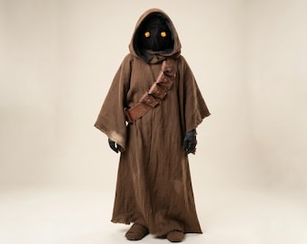 Jawa Inspiriert Kapuzen Robe 501st Legion Scavenger | Jawa Wüstenkostüm | Fantasy Umhang Halloween Outfit