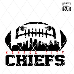 KC Chiefs Inspired Arrowhead Skyline with Lombardi Trophy DIGITAL FILE svg, dxf, eps, pdf, png, printer, cricut, silhouette