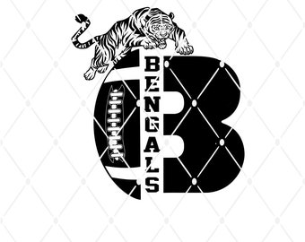 Cincinnati Bengals Football SVG, PNG, PDF (Digital Download)