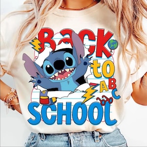 Funny Kids Back To School Png, Blue Alien Character Png, Trendy Teacher Shirt Design, Retro First Day Of School Cartoon Png
