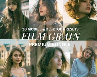 Film Grain Lightroom Presets: Mobile & Desktop Filters (30 DNG)