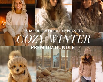 Cozy Winter Lightroom Presets: 15 Mobile & Desktop Filters (DNG, XMP)