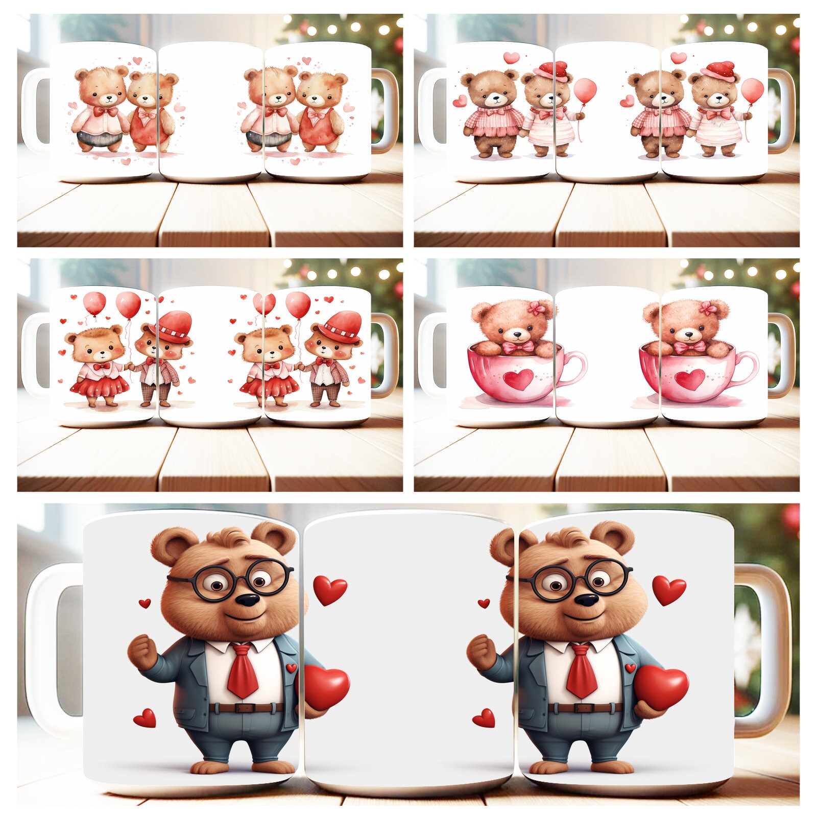 100 Valentines Day Mug Wrap Bundle Sublimation Designs PNG, 11oz and ...