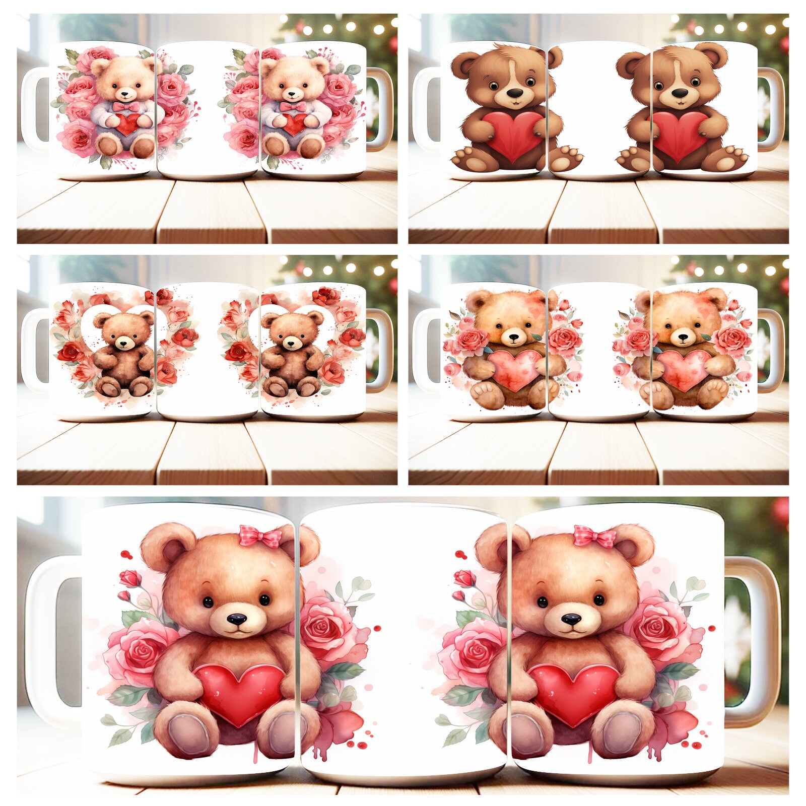 100 Valentines Day Mug Wrap Bundle Sublimation Designs PNG, 11oz and ...