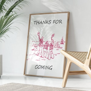 Dzięki za przybycie Vintage Sailor Print, Modny estetyczny wystrój, Słodki cytat artystyczny, Groovy wydruk apartamentu, Wystrój wózka barowego, Dziewczęcy wystrój Preppy