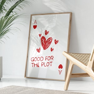 Girly Preppy Retro per la stampa della trama, Buono per la stampa della trama, Poster d'arte da parete retrò preppy, Stampa murale estetica carta Ace, Arredamento carrello bar