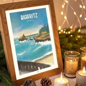 Cartel BIARRITZ - Roca de la Virgen